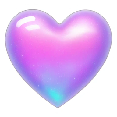 Holographic heart sticker