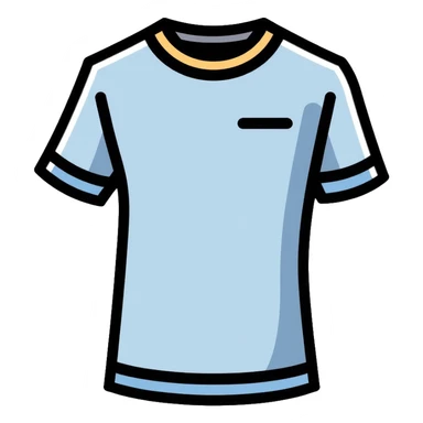 T-shirt with collar sticker