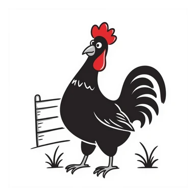 Rooster sticker