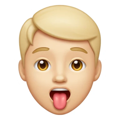 Emoji sticking tongue out and shaking head  sticker