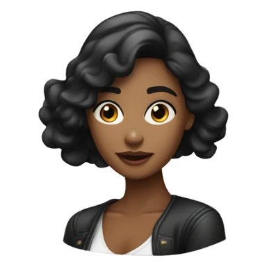 mulher morena com cbelo preto longo até a bunda sticker