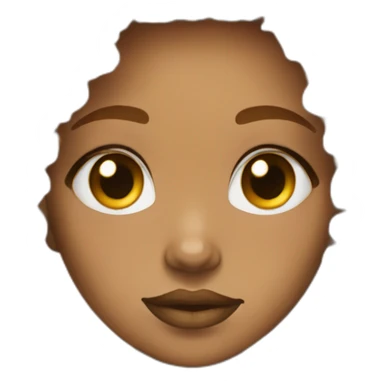 Light skin girl afro orange cry sticker