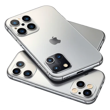 iPhone 15 Pro with its distinctive triple camera setup and titanium frame sticker
