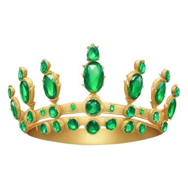 Tiara with only green gemstones  sticker