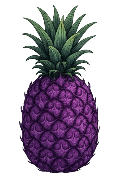 purple pineapple sticker