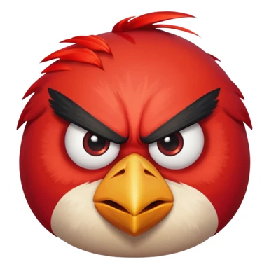deadly stare emoji angry bird sticker