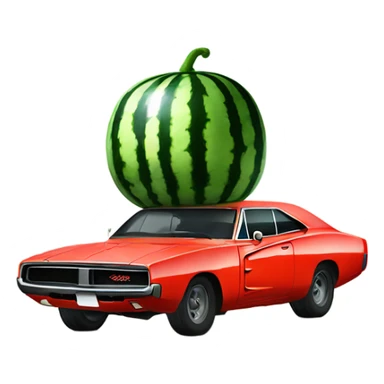 Watermelons Dodge Charger modern sticker
