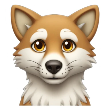 Renard blanc qui pleure sticker