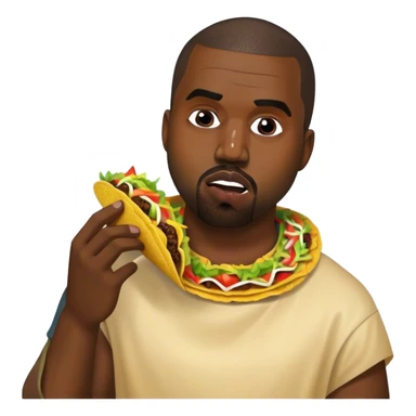 Kanye west eating a taco sticker