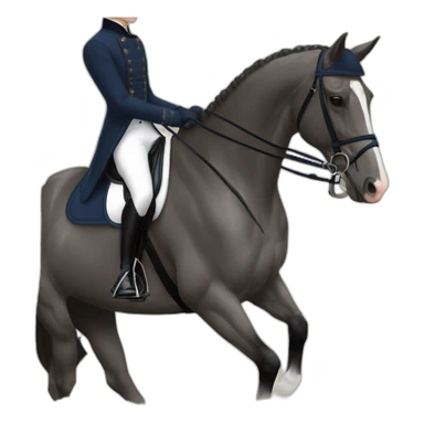 Edward gal doing dressage with totilas  sticker