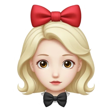 Muzan from demon slayer whit a bow in hair sticker