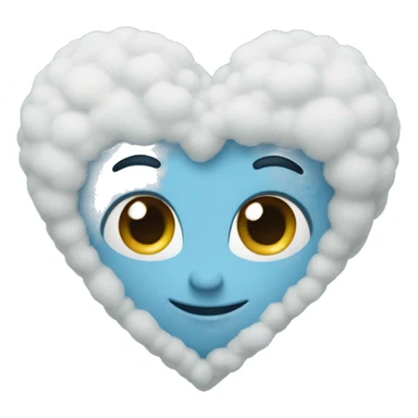 Powder blue heart  sticker