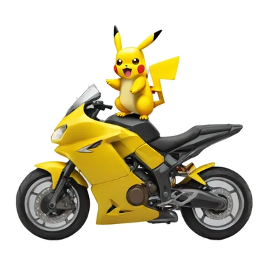 Pikachu sur une moto sticker
