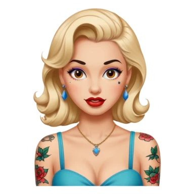 pin-up tattoo all-over sticker