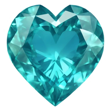 a single blue zircon colored heart sticker