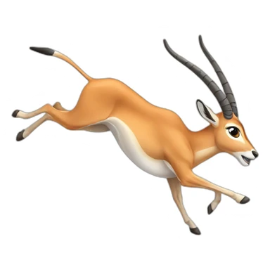 running gazelle sticker