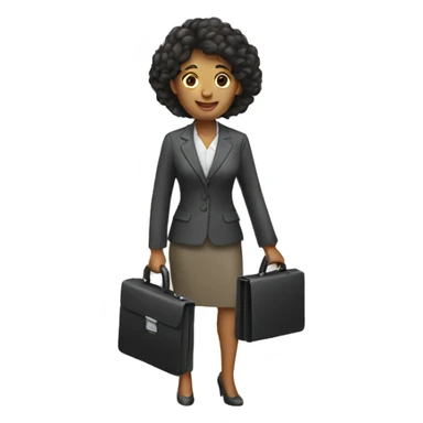 woman holding briefcase sticker