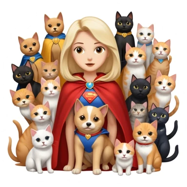 Super dog and catlady sticker