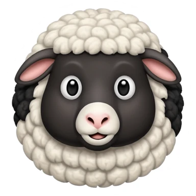 Black sheep around white sheep sticker