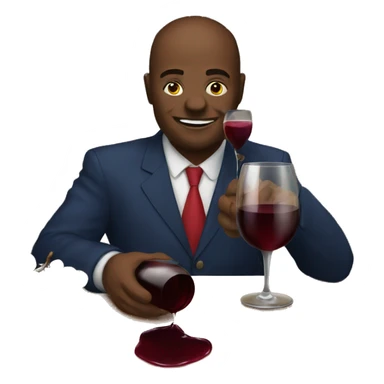 Democrat drinking wine sticker