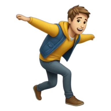 homme pouce en l'air gonflé sticker