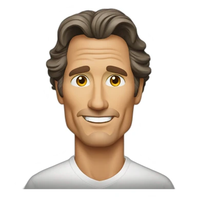 matthew mcconaughey cartoon wearing shirt sticker
