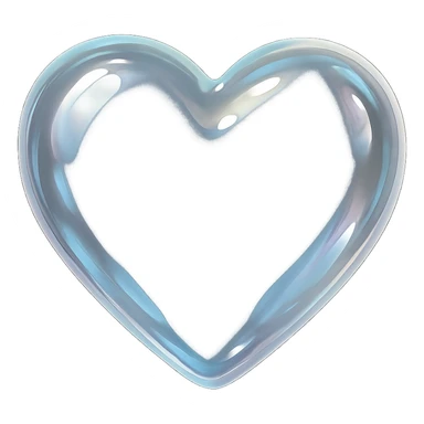 heart with a translucent bubble look sticker