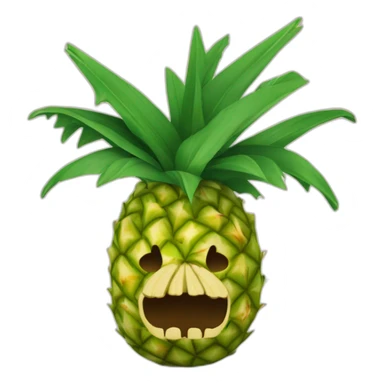 Piña de pino con forma de calavera sticker