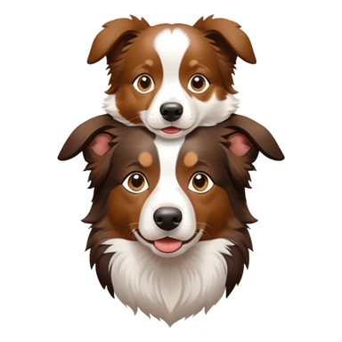 Border collie standing on the head sticker