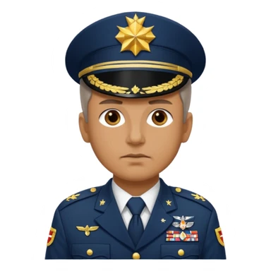 An American general in full uniform sticker