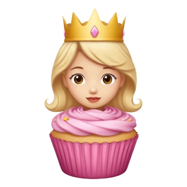 A cute little character that’s a cupcake princess  sticker