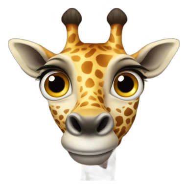 Une girafe avec des gros yeux sticker