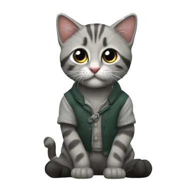 Британская серая кошка с янтарными глазами sticker