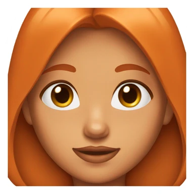 a girl with brown eyes, foxy orange ears sticker