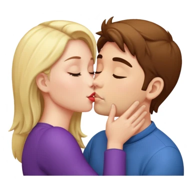 Video of two adults kissing passionately  sticker