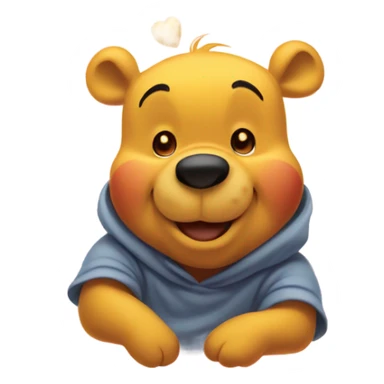 winnie the pooh with hearts sticker