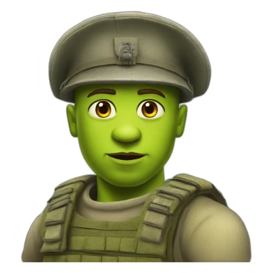 ukrainian solider shrek sticker