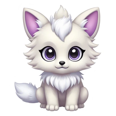 Kawaii bright fantasy ethereal anthro fursona Fakemon sticker