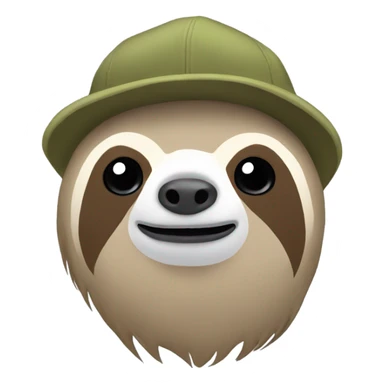 Sloth in a cap sticker
