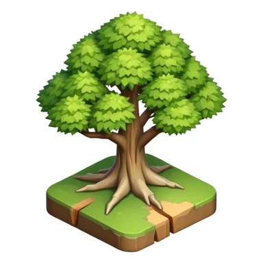 isometric rugged small low detail tree sticker