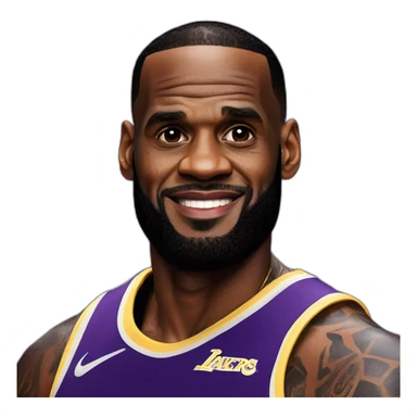 lebron-james-avec-le-maillot-des-lakers sticker