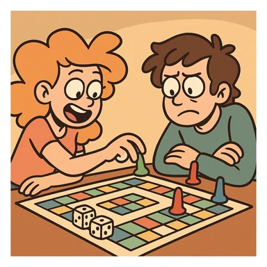 playful characters and game pieces sticker