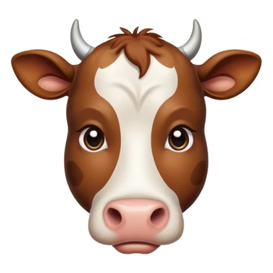 very sad cow sticker