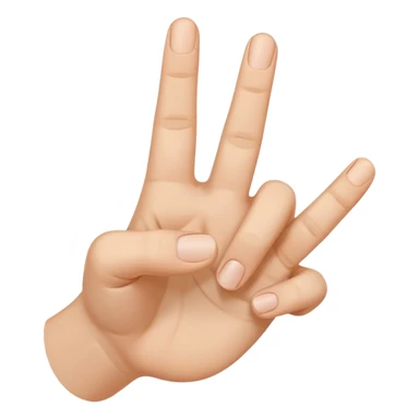 do a hand doing a three with thumb, index and middle finger sticker