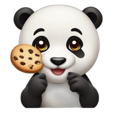 panda eating cookie sticker