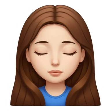 Girl both eye closed  sticker