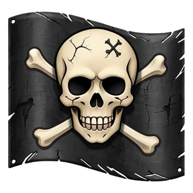 natos y waor bandera negra con calavera petra de canción cicatrices  sticker