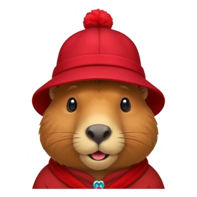 Capybara med hat sticker