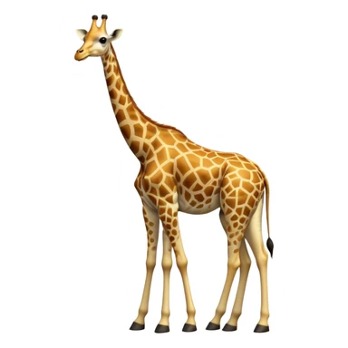 cinematic-giraffe-realistic-full-body-standing-emoji,-towering-elegantly-over-the-savanna,-long-neck-arched-slightly,-head-tilted-dramatically,-sleek-golden-coat-with-bold-brown-patches,-large-dark-eyes-exuding-playful-wisdom,-simplified-yet-realistic-focused-features,-highly-detailed,-glowing-with-an-almost-sarcastic-glow sticker