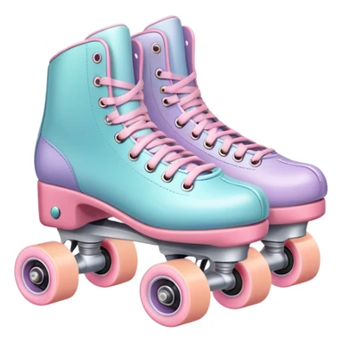 Pastel rollerskate sticker
